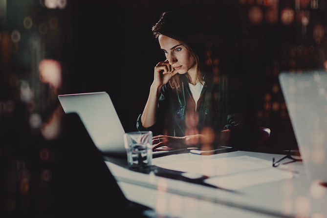 Business Woman on Laptop